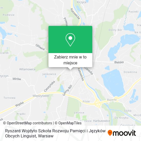 Mapa Ryszard Wojdyło Szkoła Rozwoju Pamięci i Języków Obcych Linguist