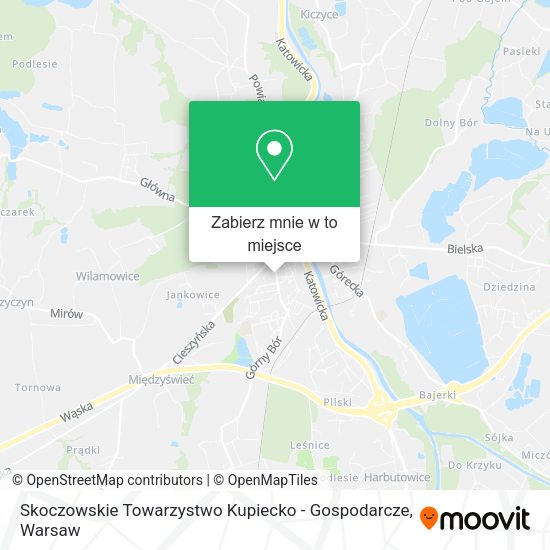 Mapa Skoczowskie Towarzystwo Kupiecko - Gospodarcze