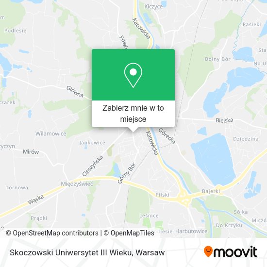 Mapa Skoczowski Uniwersytet III Wieku