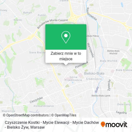 Mapa Czyszczenie Kostki - Mycie Elewacji - Mycie Dachów - Bielsko Żyw