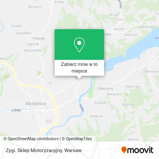 Mapa Zygi. Sklep Motoryzacyjny