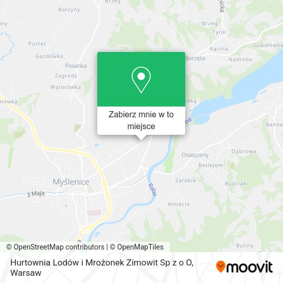 Mapa Hurtownia Lodów i Mrożonek Zimowit Sp z o O