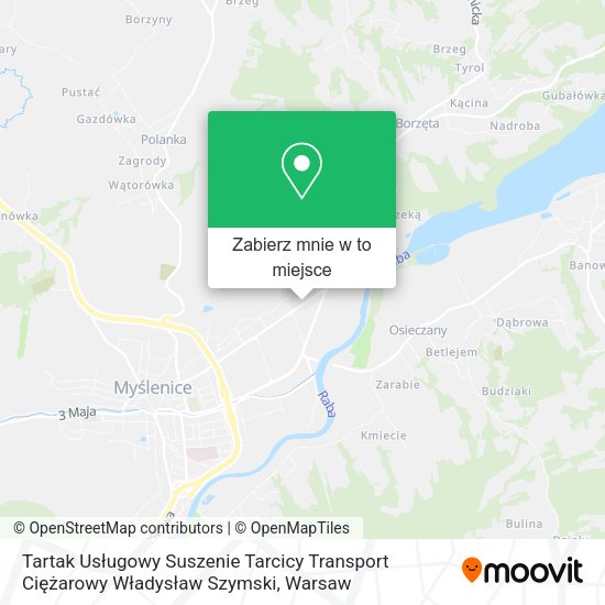 Mapa Tartak Usługowy Suszenie Tarcicy Transport Ciężarowy Władysław Szymski