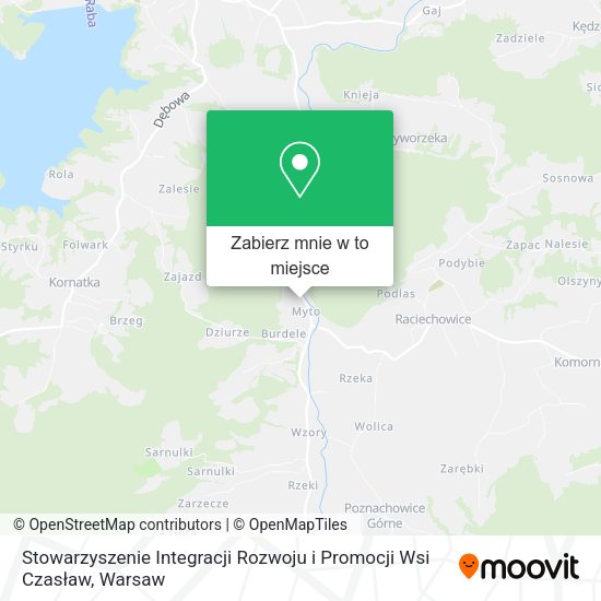 Mapa Stowarzyszenie Integracji Rozwoju i Promocji Wsi Czasław