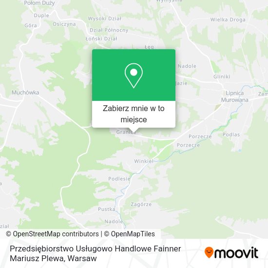 Mapa Przedsiębiorstwo Usługowo Handlowe Fainner Mariusz Plewa