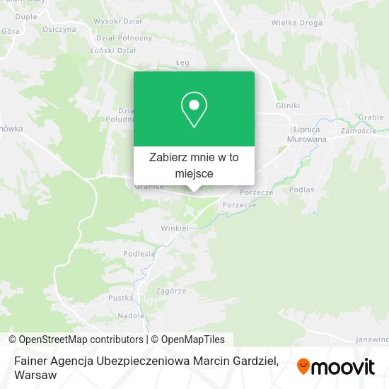 Mapa Fainer Agencja Ubezpieczeniowa Marcin Gardziel