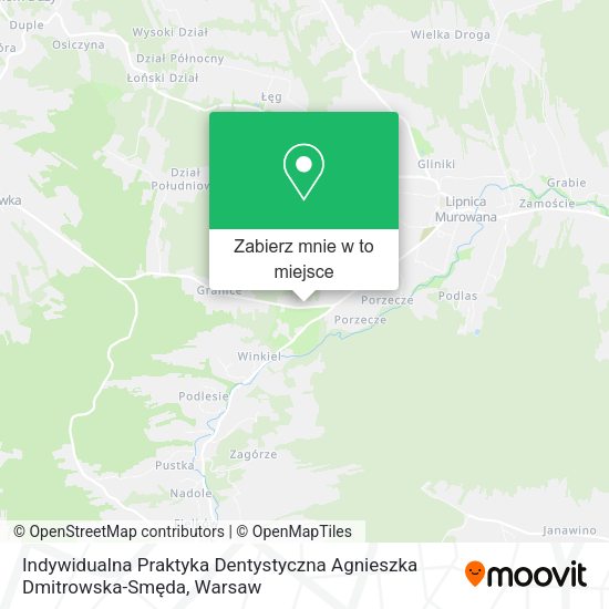 Mapa Indywidualna Praktyka Dentystyczna Agnieszka Dmitrowska-Smęda