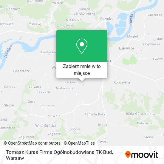 Mapa Tomasz Kuraś Firma Ogólnobudowlana TK-Bud