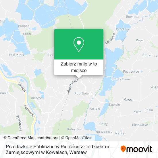 Mapa Przedszkole Publiczne w Pierśćcu z Oddziałami Zamiejscowymi w Kowalach