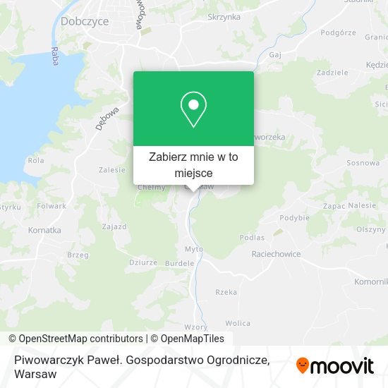 Mapa Piwowarczyk Paweł. Gospodarstwo Ogrodnicze