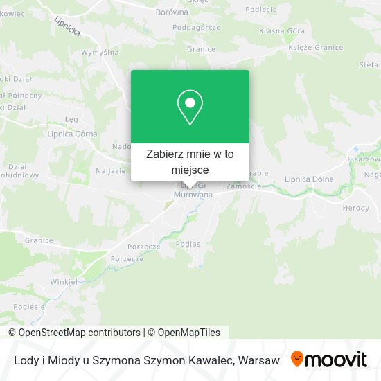 Mapa Lody i Miody u Szymona Szymon Kawalec