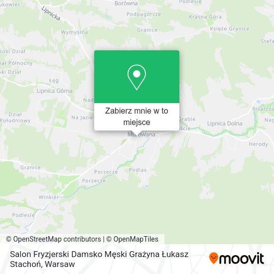 Mapa Salon Fryzjerski Damsko Męski Grażyna Łukasz Stachoń