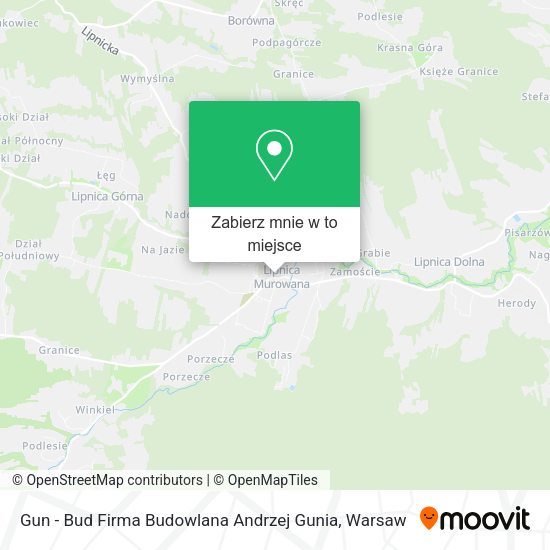 Mapa Gun - Bud Firma Budowlana Andrzej Gunia