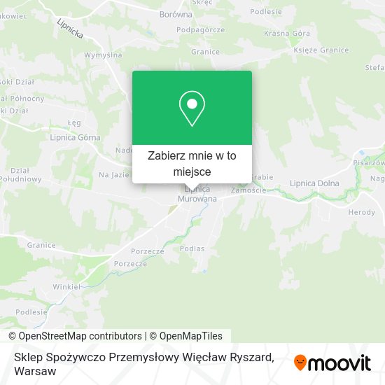 Mapa Sklep Spożywczo Przemysłowy Więcław Ryszard