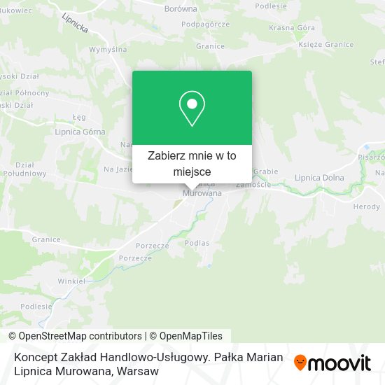 Mapa Koncept Zakład Handlowo-Usługowy. Pałka Marian Lipnica Murowana