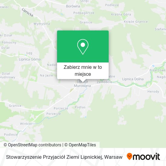 Mapa Stowarzyszenie Przyjaciół Ziemi Lipnickiej