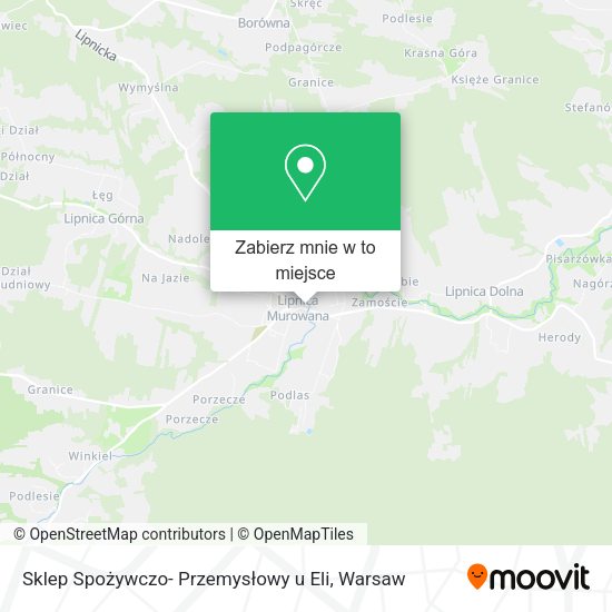 Mapa Sklep Spożywczo- Przemysłowy u Eli