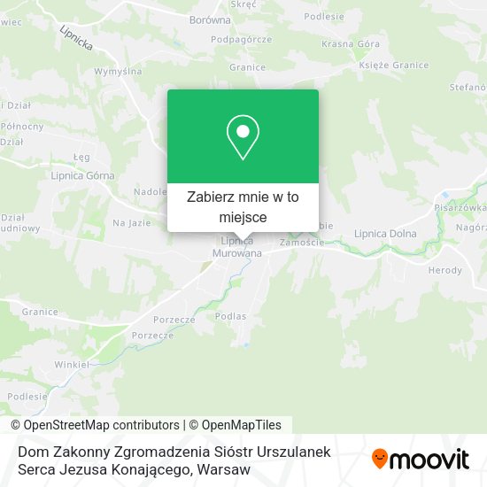 Mapa Dom Zakonny Zgromadzenia Sióstr Urszulanek Serca Jezusa Konającego