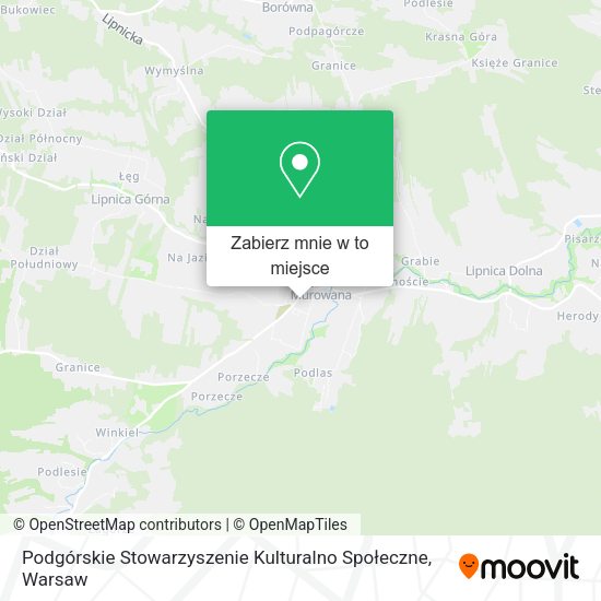 Mapa Podgórskie Stowarzyszenie Kulturalno Społeczne