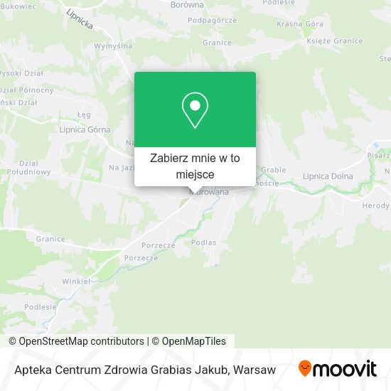 Mapa Apteka Centrum Zdrowia Grabias Jakub