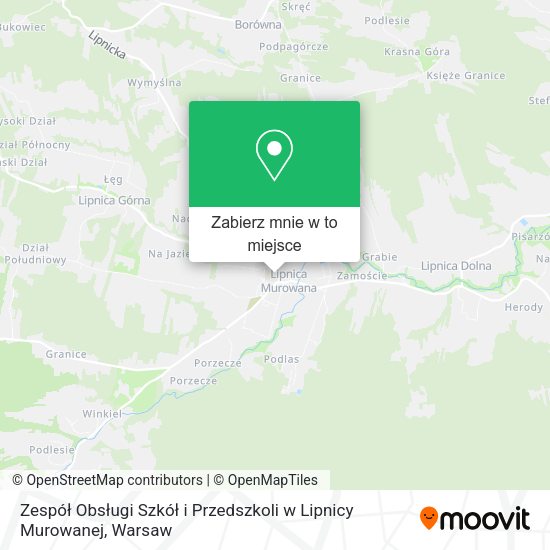 Mapa Zespół Obsługi Szkół i Przedszkoli w Lipnicy Murowanej