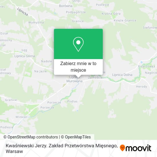 Mapa Kwaśniewski Jerzy. Zakład Przetwórstwa Mięsnego