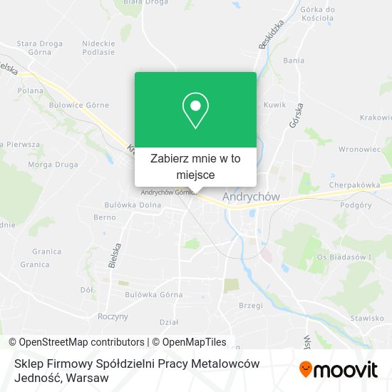 Mapa Sklep Firmowy Spółdzielni Pracy Metalowców Jedność