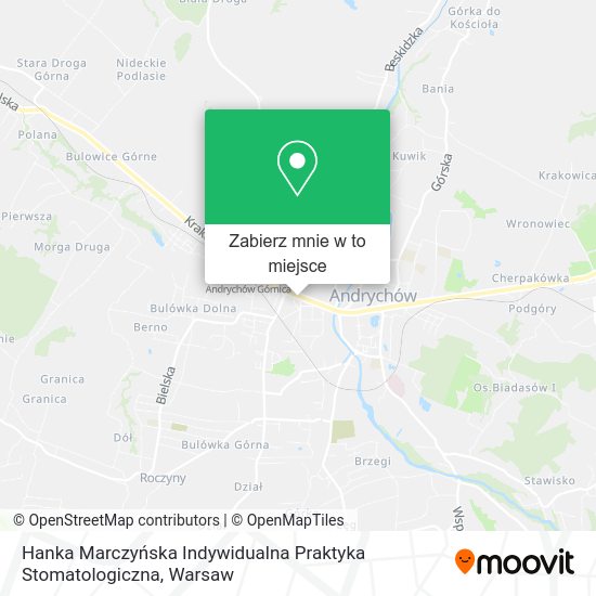 Mapa Hanka Marczyńska Indywidualna Praktyka Stomatologiczna