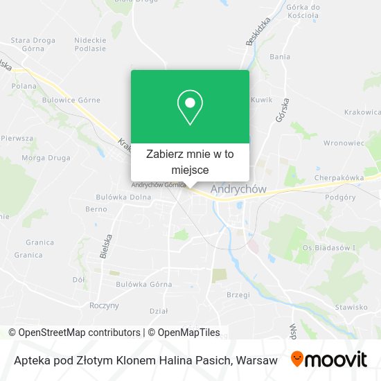 Mapa Apteka pod Złotym Klonem Halina Pasich