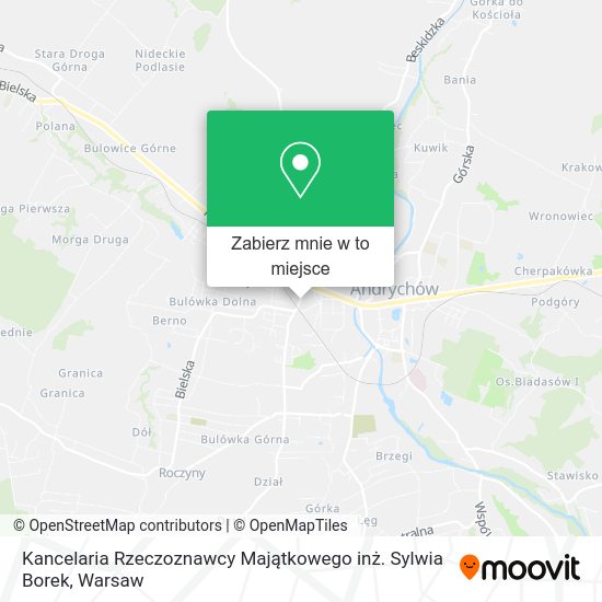 Mapa Kancelaria Rzeczoznawcy Majątkowego inż. Sylwia Borek