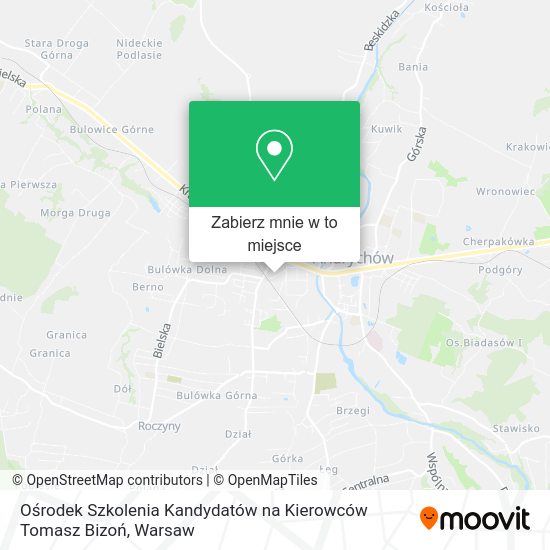 Mapa Ośrodek Szkolenia Kandydatów na Kierowców Tomasz Bizoń