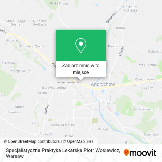 Mapa Specjalistyczna Praktyka Lekarska Piotr Wosiewicz