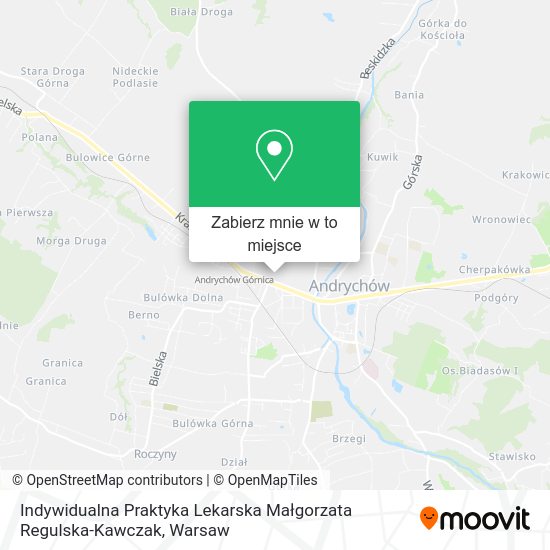 Mapa Indywidualna Praktyka Lekarska Małgorzata Regulska-Kawczak