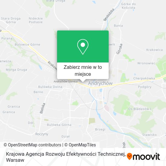 Mapa Krajowa Agencja Rozwoju Efektywności Technicznej