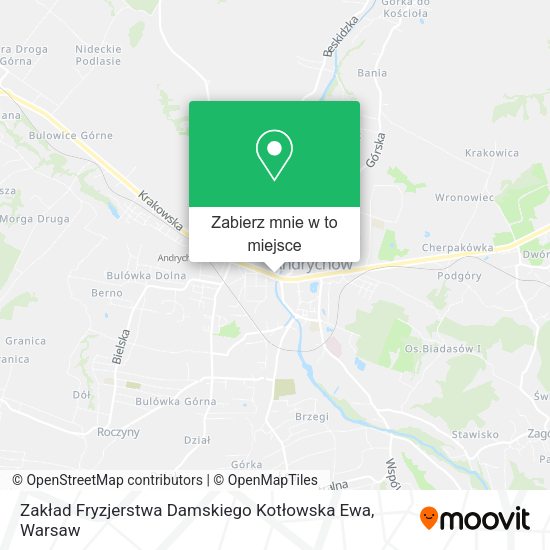 Mapa Zakład Fryzjerstwa Damskiego Kotłowska Ewa