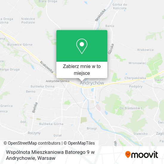 Mapa Wspólnota Mieszkaniowa Batorego 9 w Andrychowie