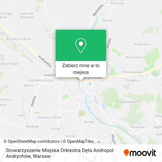 Mapa Stowarzyszenie Miejska Orkiestra Dęta Andropol Andrychów