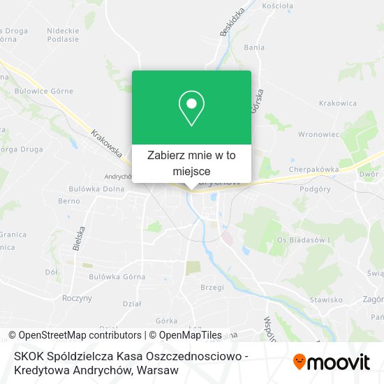 Mapa SKOK Spóldzielcza Kasa Oszczednosciowo - Kredytowa Andrychów