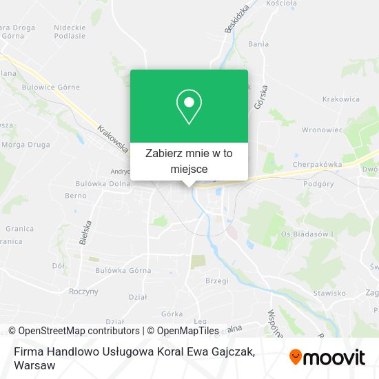 Mapa Firma Handlowo Usługowa Koral Ewa Gajczak