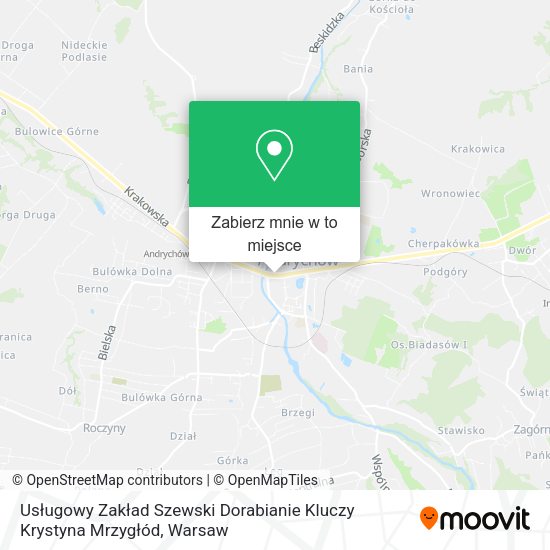 Mapa Usługowy Zakład Szewski Dorabianie Kluczy Krystyna Mrzygłód