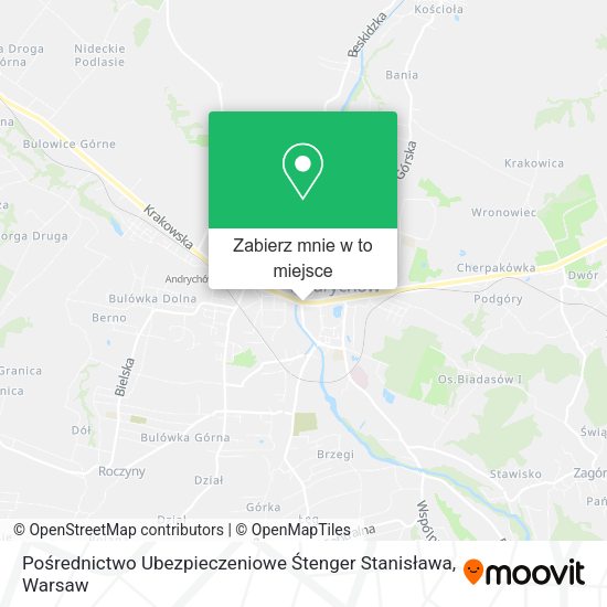 Mapa Pośrednictwo Ubezpieczeniowe Śtenger Stanisława