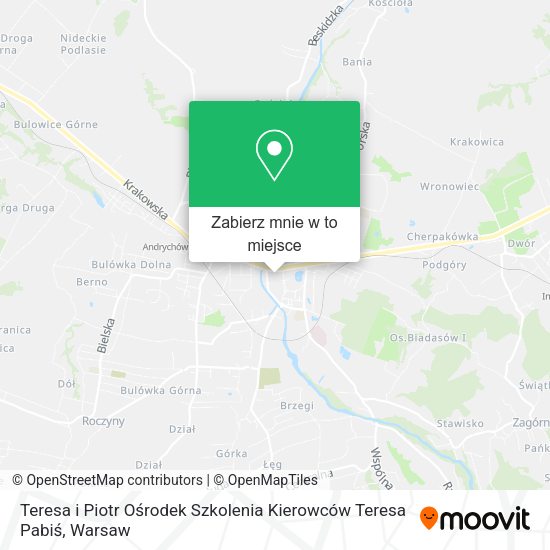 Mapa Teresa i Piotr Ośrodek Szkolenia Kierowców Teresa Pabiś