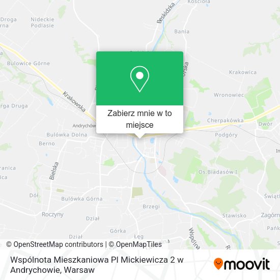 Mapa Wspólnota Mieszkaniowa Pl Mickiewicza 2 w Andrychowie