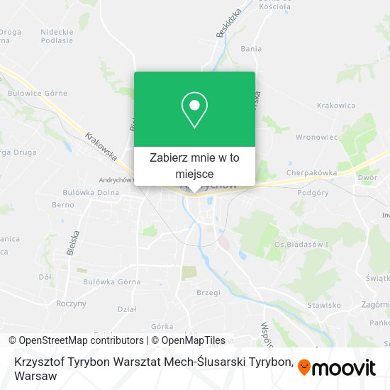 Mapa Krzysztof Tyrybon Warsztat Mech-Ślusarski Tyrybon