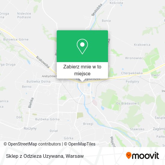 Mapa Sklep z Odzieza Uzywana