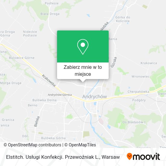 Mapa Elstitch. Usługi Konfekcji. Przewoźniak L.