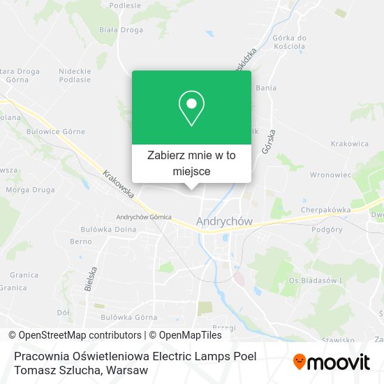 Mapa Pracownia Oświetleniowa Electric Lamps Poel Tomasz Szlucha