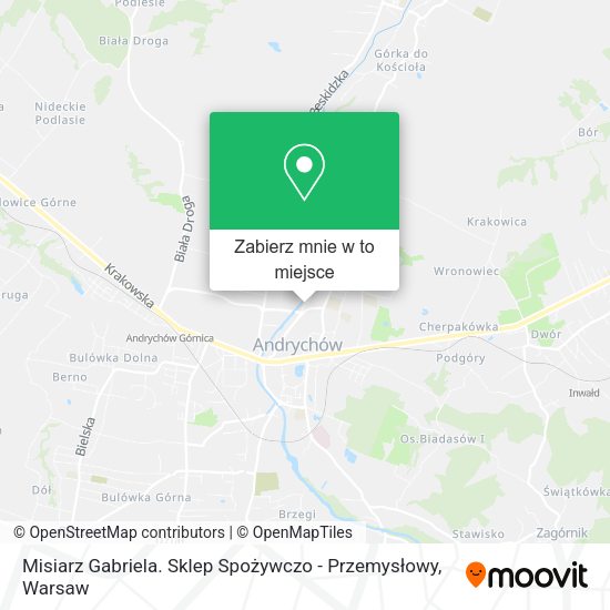 Mapa Misiarz Gabriela. Sklep Spożywczo - Przemysłowy