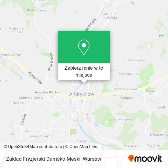 Mapa Zaklad Fryzjerski Damsko Meski