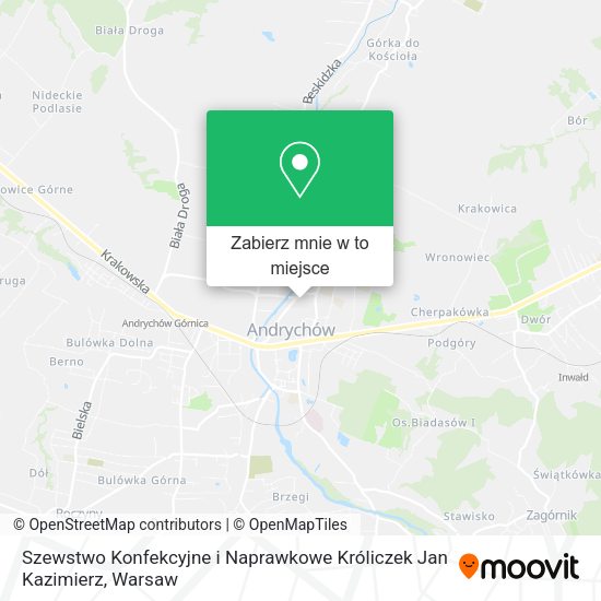 Mapa Szewstwo Konfekcyjne i Naprawkowe Króliczek Jan Kazimierz